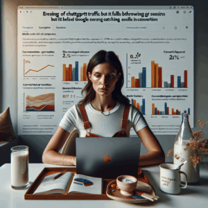 Trafic ChatGPT: en hausse, mais derrière Google sur la conversion