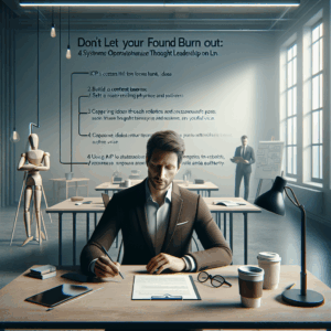 Ne laissez pas votre fondateur s'épuiser : 4 systèmes pour opérationnaliser le leadership d'opinion sur LinkedIn