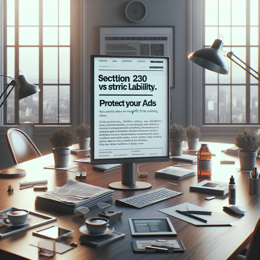 Section 230 vs responsabilité stricte: protégez vos publicités