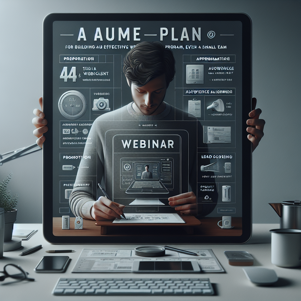 Votre webinaire ne marche pas ? Copiez notre programme